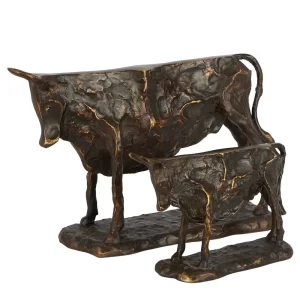FORTUNE COW STATUE (SET OF 2)